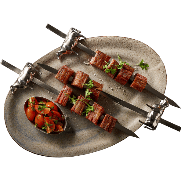 Rinder Flank-Schaschlik