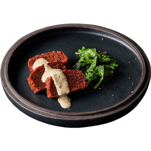 Lams Rumpsteak in Mosterdsaus